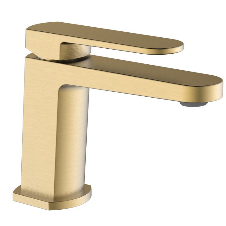 Aquasanit Zefir mosdócsaptelep, kerámia patron, 40 cm 3/8 Hajlékony csatlakozók, matt arany bevonat