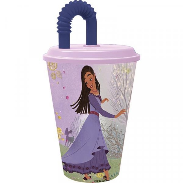 Pahar cu pai plastic Wish, 430 ml Mov 430 ml