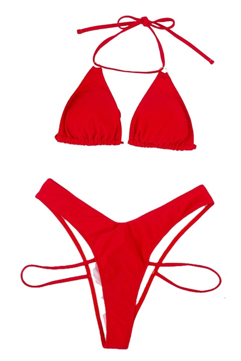 Дамски бански от 2 части, WildFashion, найлон, 3885, Червен