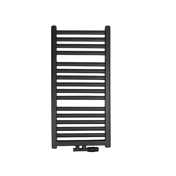 Radiator vertical, STERR, Plastic/Metal/Cupru, Negru, 120/50