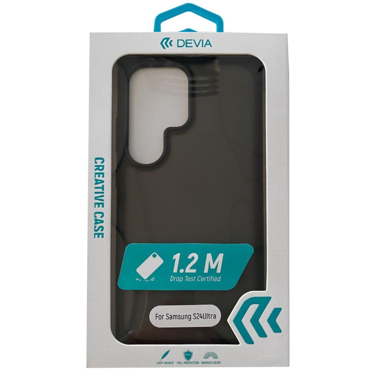 Husa Devia Pino Series Shockproof compatibila cu Samsung Galaxy S24 Ultra Negru
