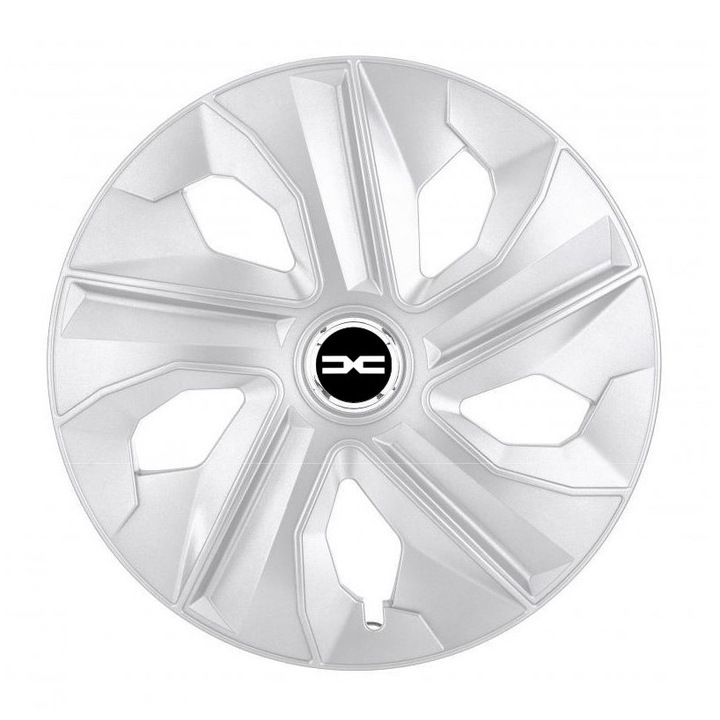 Set 4 Capace Roti CREATIVE REY® potrivite jantelor de 16 inch, pentru Dacia Nou model Luna Gri