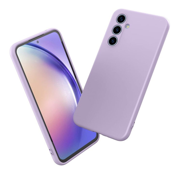 Husa Jelly Silicone Compatibil cu Samsung Galaxy S24, Interior de microfibra, Flexibila, Lila