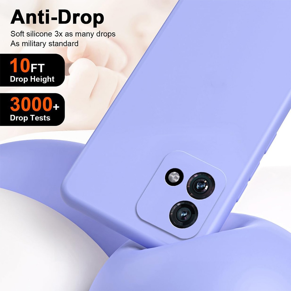 Husa Jelly Silicone Compatibil cu Motorola Edge 40 Neo, Interior de microfibra, Flexibila, Lila