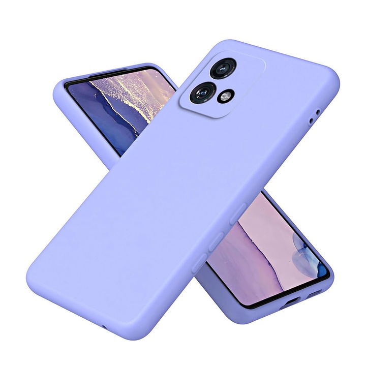 Husa Jelly Silicone Compatibil cu Motorola Moto G84, Interior de microfibra, Flexibila, Lila
