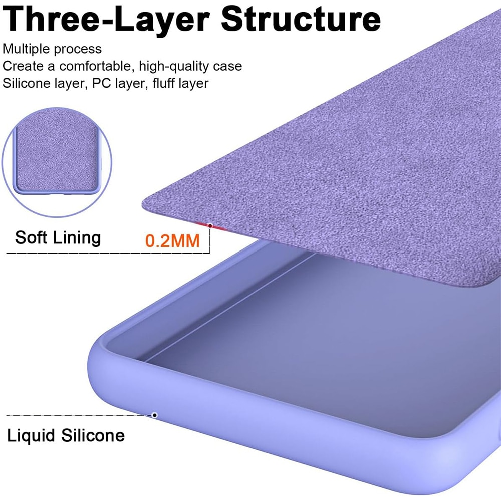 Husa Jelly Silicone Compatibil cu Motorola Edge 40 Neo, Interior de microfibra, Flexibila, Lila