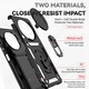 Husa telefon, compatibila cu Honor Magic 6 Lite, Rugged Shield LensProtect, Anti-soc, Capac glisant pentru camere, Protectie lentile, Acoperire completa, Inel de prindere, Magnet, Negru