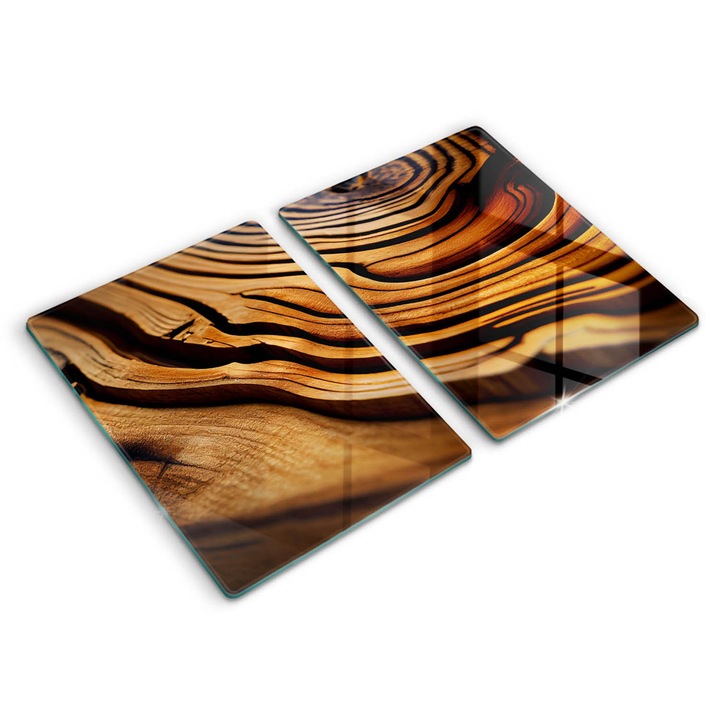 Dekoratív üveg, Wallfluent, Fa csonk, Barna, 2x40x52 cm