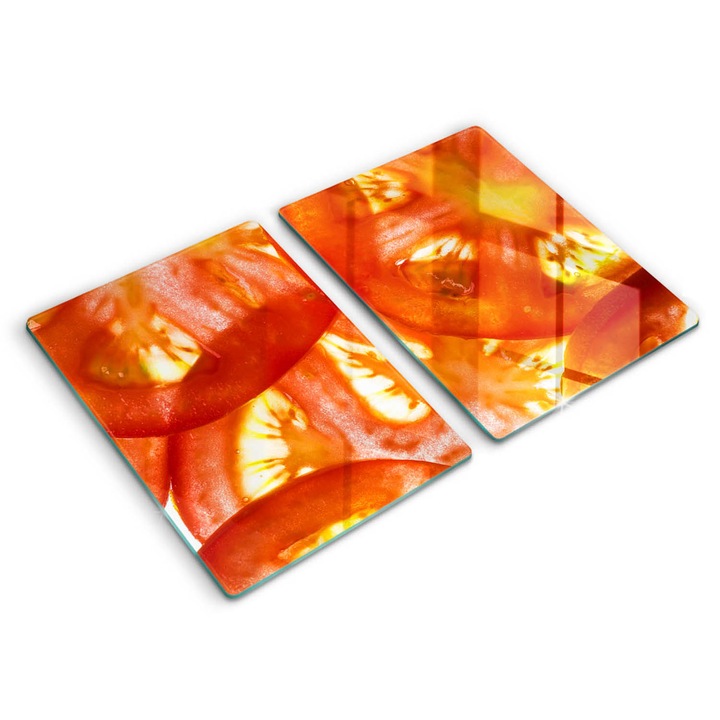 Dekoratív üveg, Wallfluent, Egy szelet piros paradicsom, Piros, 2x40x52 cm