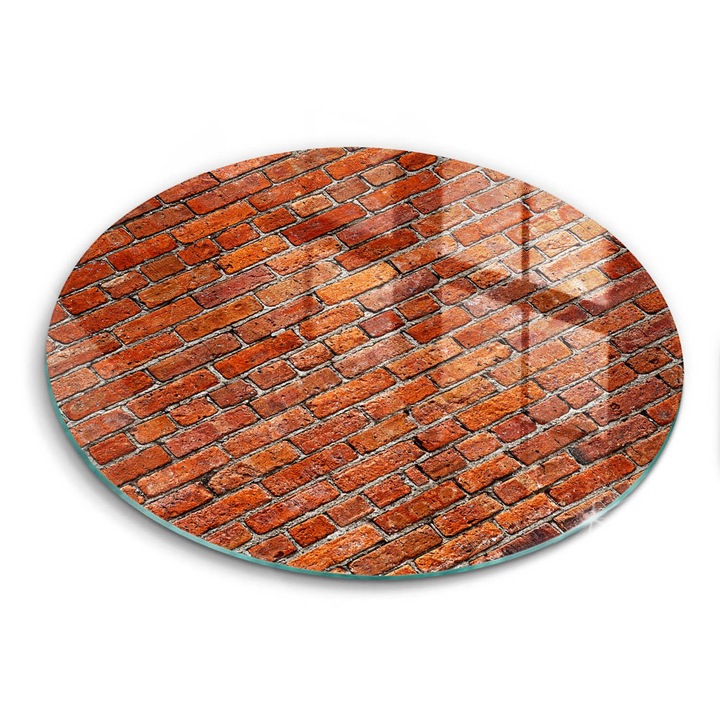 Tocatoare de bucatarie, Wallfluent, din sticla, Ø30 cm, Perete de perete perete, Rosu, 010010520070000001843