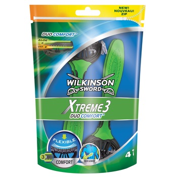 Aparat de ras de unica folosinta Wilkinson Extreme 3 Duo Confort, Barbati, 4 buc Aparat de ras de unica folosinta Wilkinson Extreme 3 Duo Confort, Barbati, 4 buc