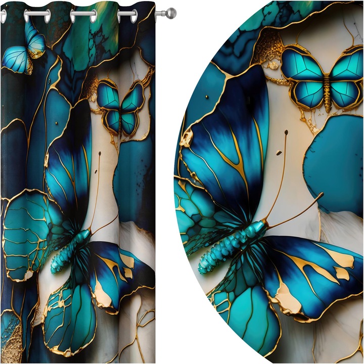 Perdea Cu Inele, Homeview, Zap182, 140X250, Multicolor