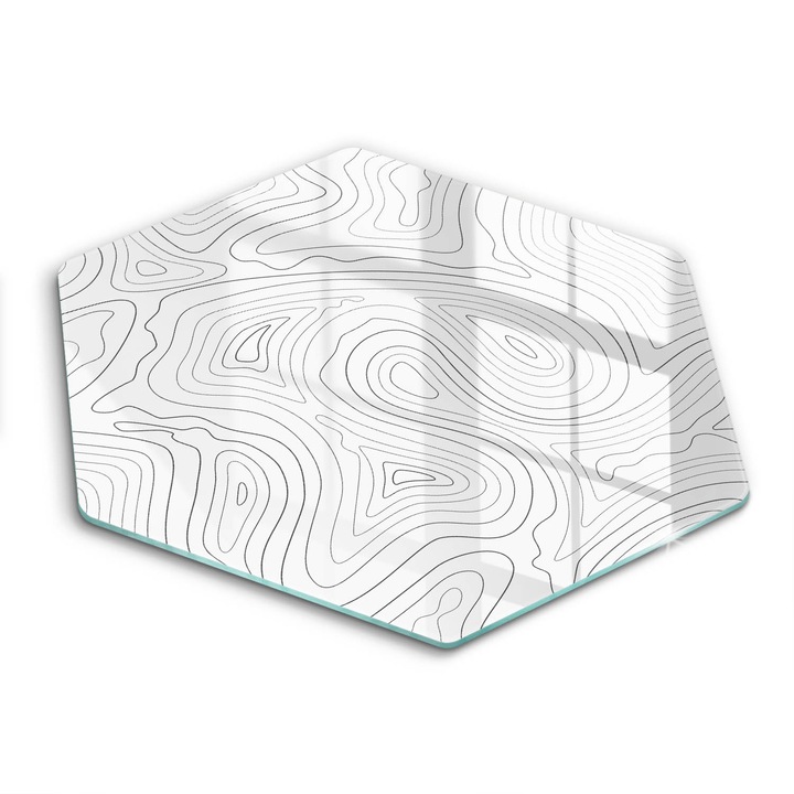Üveg vágódeszka, Wallfluent, Absztrakciós alakzatok, h40 cm, Sokszínű