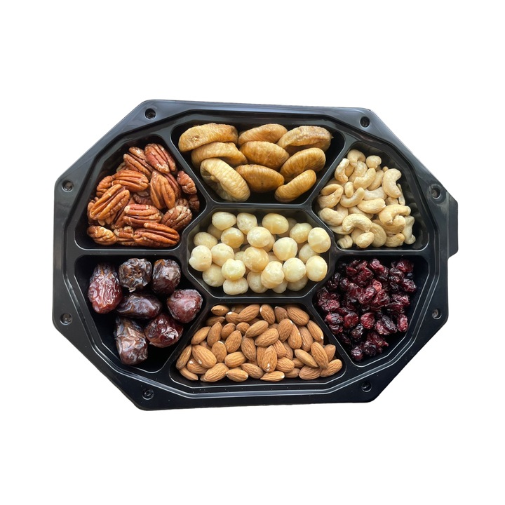 Platou "Napoleon" 7 compartimente fructe uscate si nuci 1000 gr