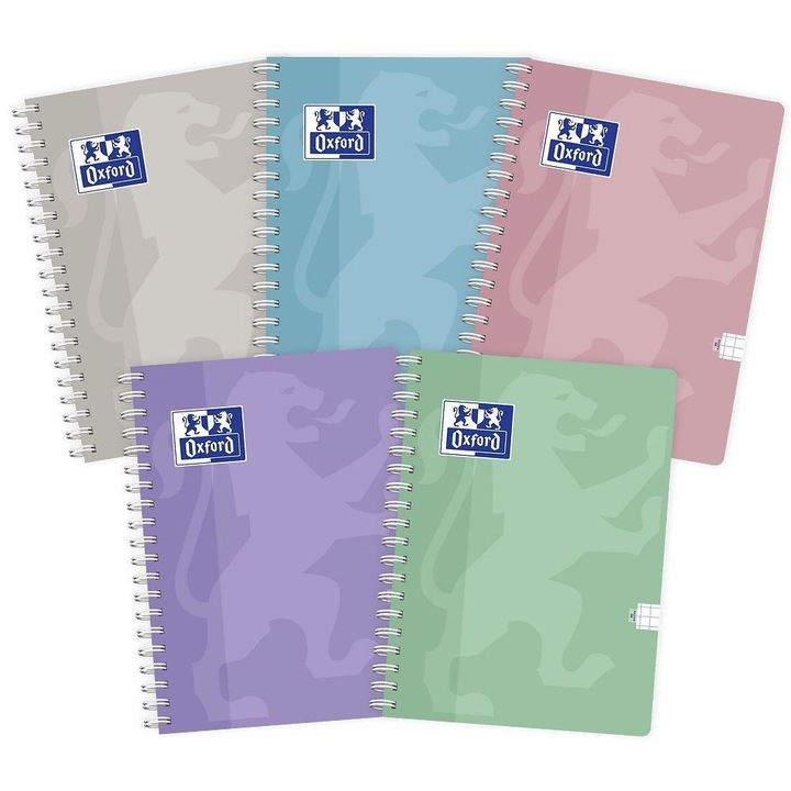 5 db Oxford notebook készlet, A4/80 lapok, többszínű