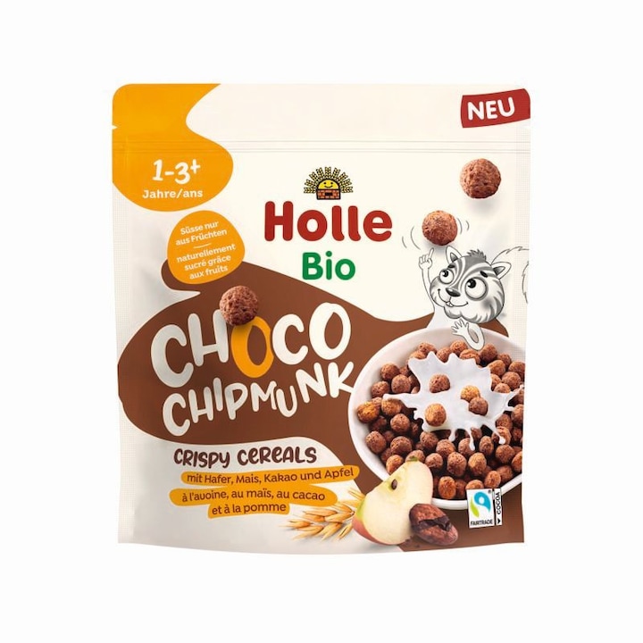 Cereale crocante cu cacao pentru copii, +1 an bio, 125g