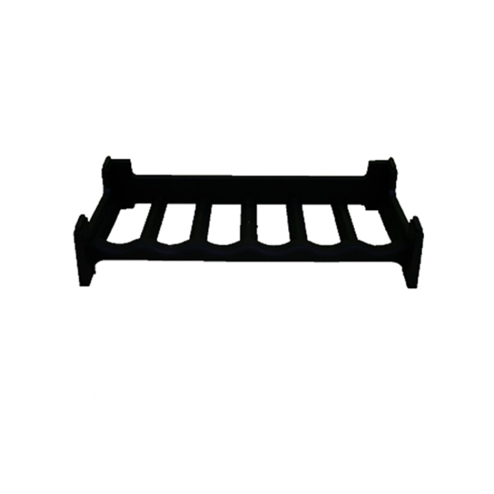 Suport din plastic maro pentru depozitare 6 sticle de vin, 60x30x12cm