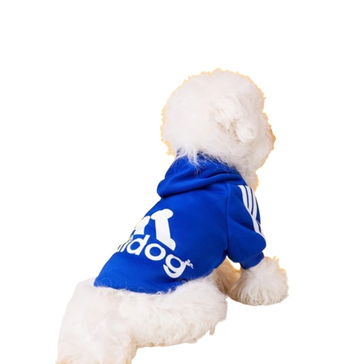 M-es méretű kapucnis kiskutyáknak, kobaltkék