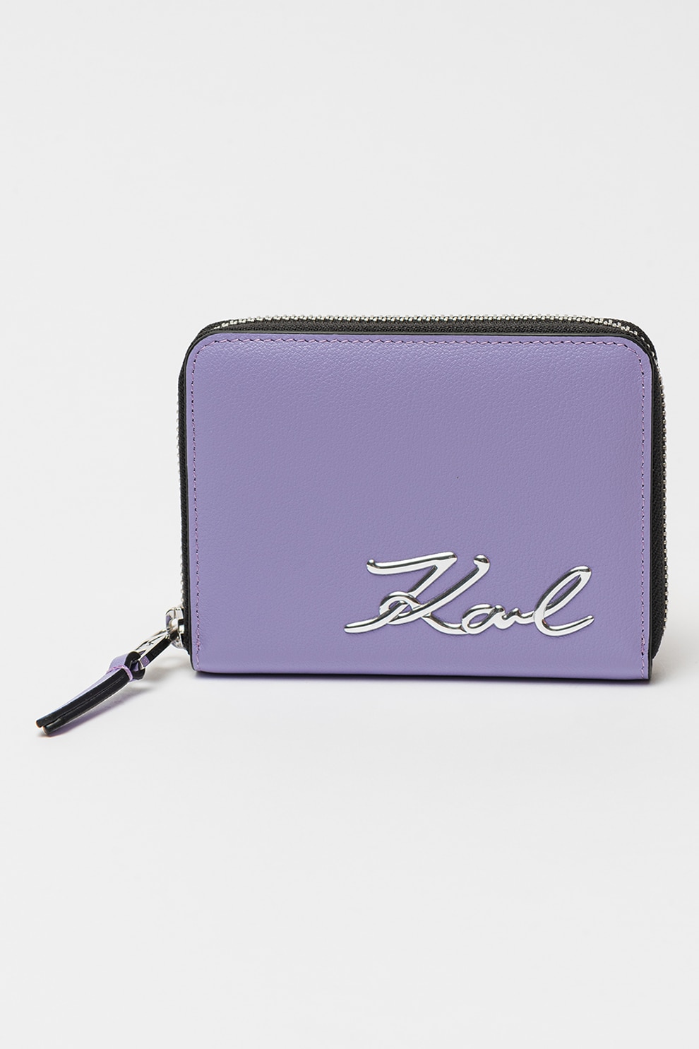 Karl Lagerfeld, Portofel de piele si piele ecologica Signature, Lila
