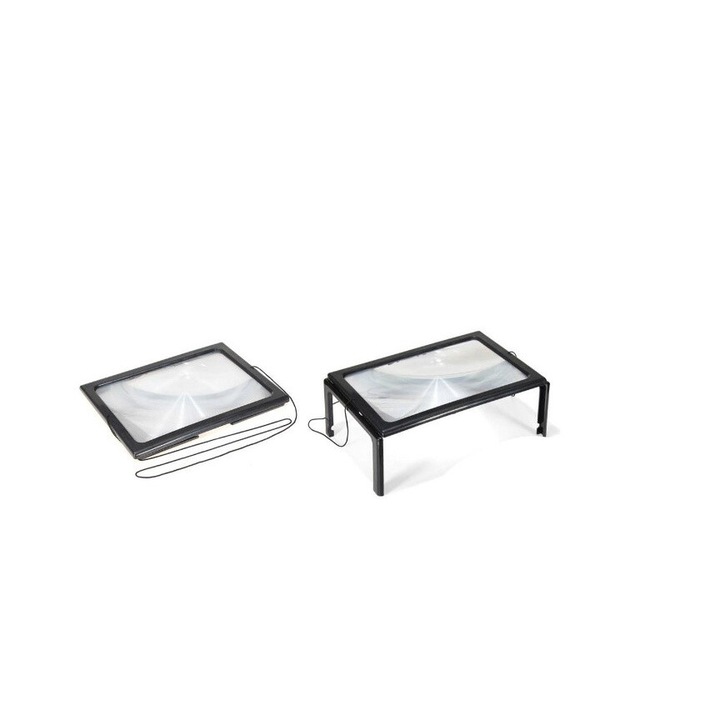 Lupa cu LED, Bensontools, Plastic, Marire 3x, 27x20x2cm, Negru