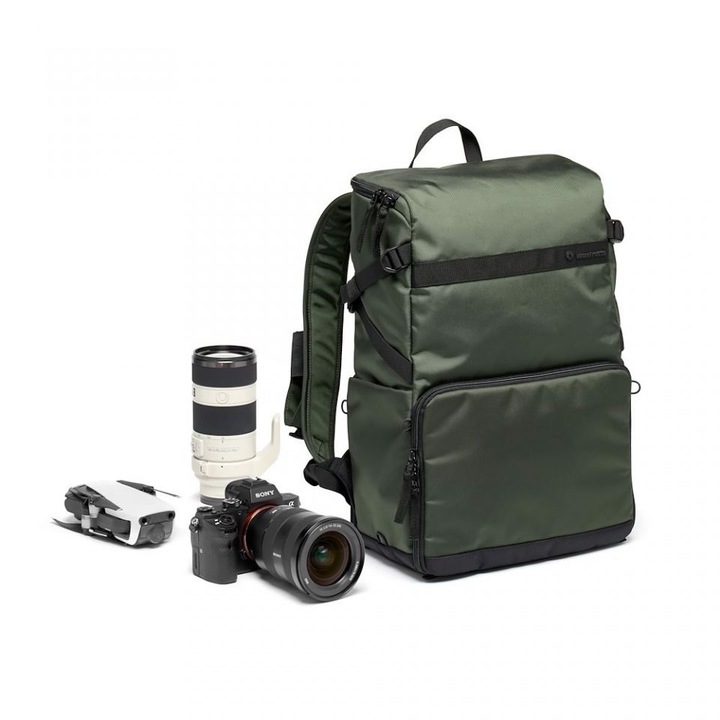 Hátizsák fényképészeti felszereléshez, Manfrotto, zöld