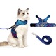 Комплект нагръдник и каишка за котки, Savanna, M, Blue
