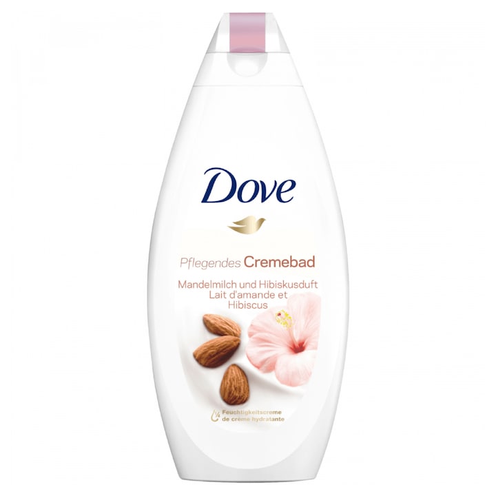 Dove tusfürdő mandulatejjel és hibiszkusz érzékeny bőrre, nyugtató hatású, 750 ml