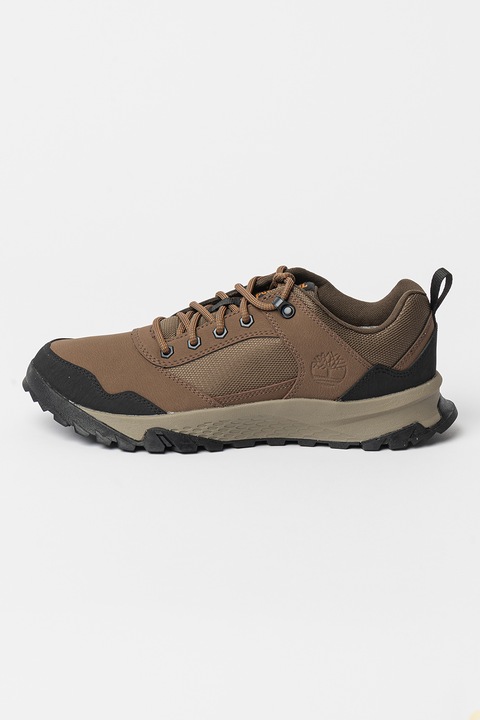 Timberland, Pantofi cu insertii din piele Lincoln Park, Maro fango/Negru