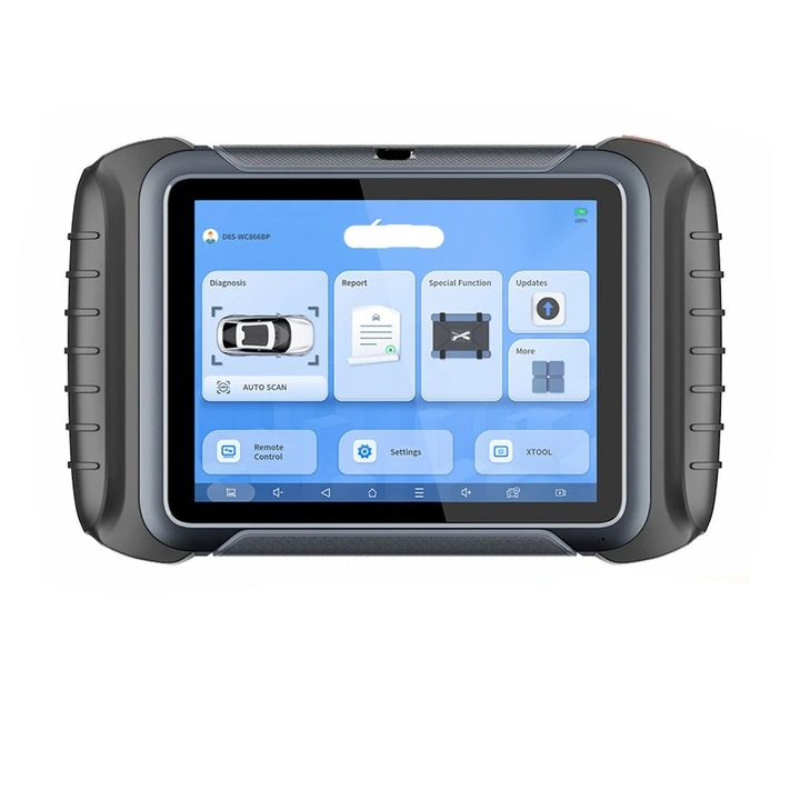 Тестер, за кола, 20 см, универсален, CAN FD и DOIP код четец, OBD2 скенер, английски, сив