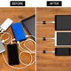 Set 50 cleme autoadezive, Axroad Mall, Organizare cablurilor, Usor de indepartat, Pentru perete, sticla, metal si cauciuc, Plastic, 24*24*15 mm, Negru