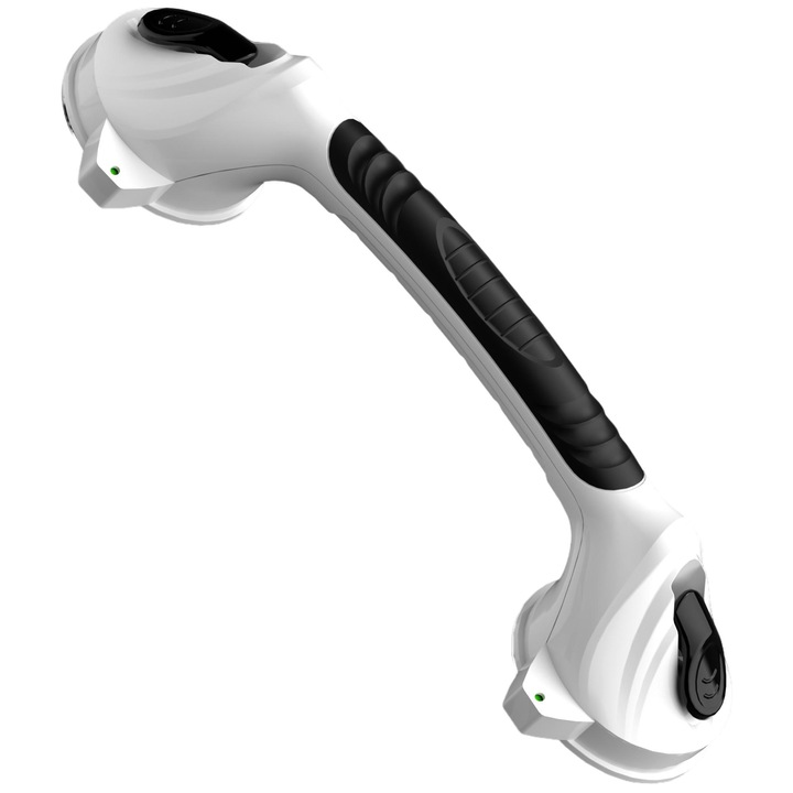 Bare de sprijin pentru baie, Huber, Plastic, Alb / Negru