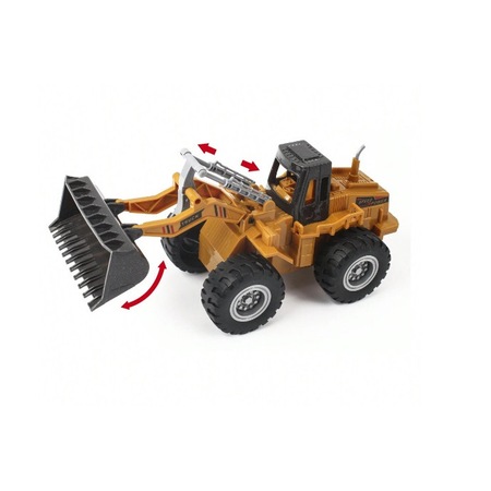 RC играчка багер с челен товарач, пълни функции, радиоуправляема светлина и звук, RC играчка с дистанционно управление за деца