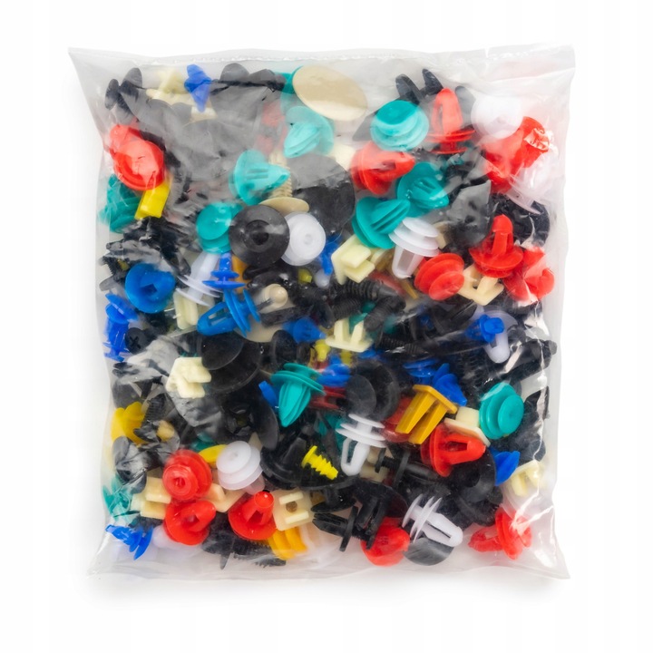 200 darab rögzítőkapocs készlet, AWParts, Univerzális, 30 féle csap, Tartós műanyag, Ideális kárpit- és karosszériaelemekhez, Fekete