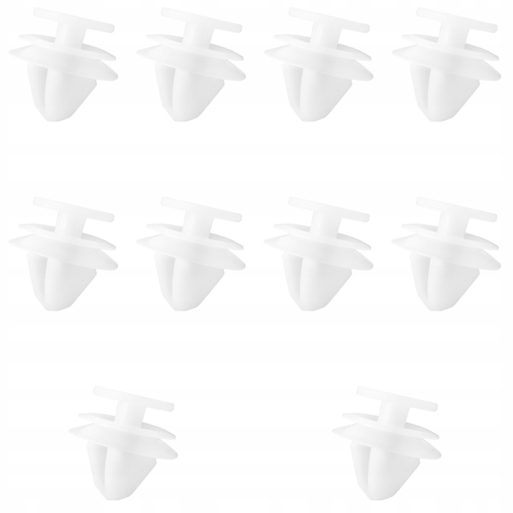 Set 10 Piese Cleme De Fixare, Tapiteria Usilor, Am Citroen C3, C4, C5, Berlingo, Plastic, Alb