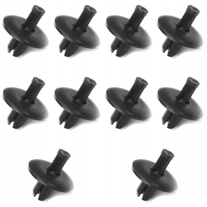 Set 10 Cleme Fixare, Compatibil Audi A4 B8 / A5 / Q3 / Q5 / A8 / TT / Toyota / Lexus, Prindere Nadkole / Scut Motor / Grila Radiator, Plastic Rezistent, Montaj Rapid Fixare Prin Apasare, Inlocuitor Calitate Superioara, Piesa Noua, Negru