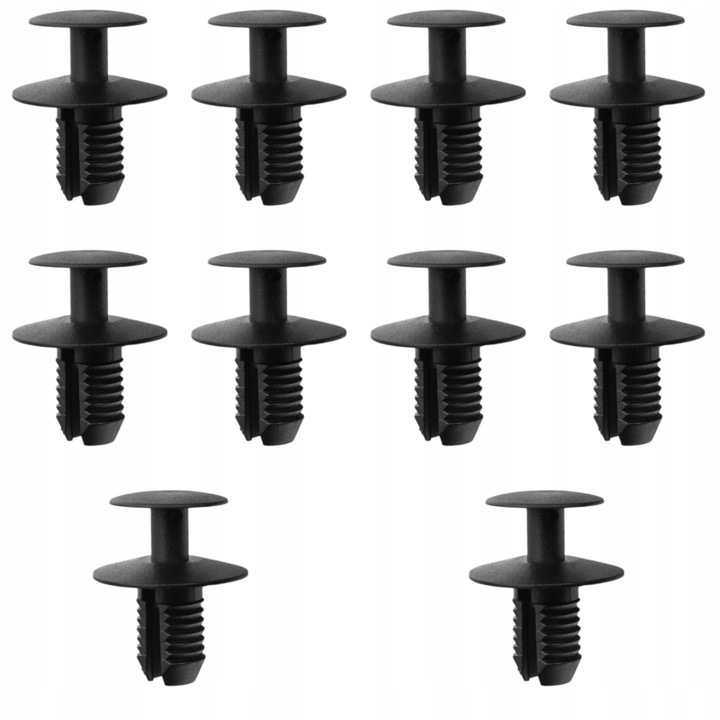 10 darabos rögzítőkapcsok készlet, Mercedes Sprinter motorháztető hangszigeteléséhez, műanyag, fekete