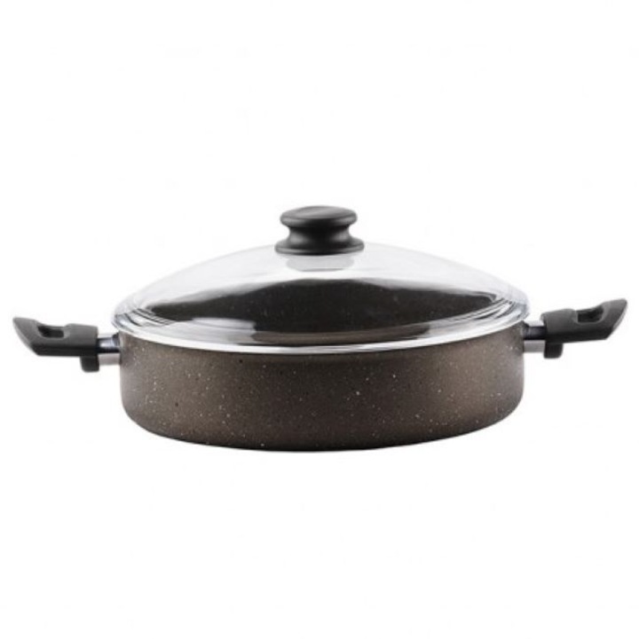 Сосник Mehtap Kuvars Granite, Незалепващо покритие, Дебелина 2.5мм, Диаметър 24см, Дълбочина 7см