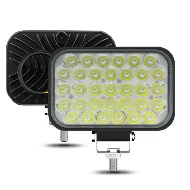 Set 2x Proiectoare LED auto OFF-ROAD 4 inch 99W 33LED, 12V-24V, 6000K, carcasa aluminiu, 8000Lm, BZRSH