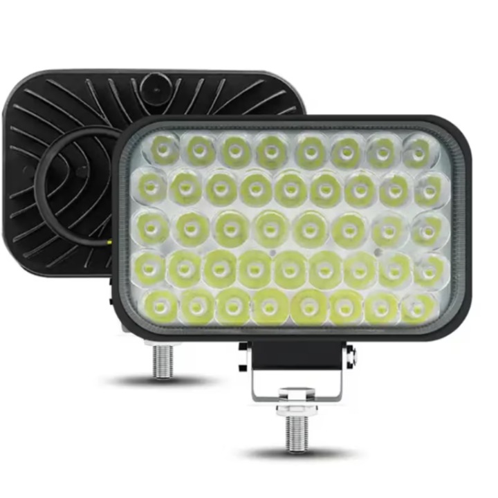 2 db OFF-ROAD LED autóprojektor készlet, 5 hüvelykes, 129W, 43 LED, 12V-24V, 6000K, alumínium ház, 8000Lm, BZRSH