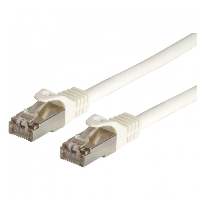 Cablu de retea, cupru 100%, SFTP LSZH cat. 6A, 2m, Alb, Techly, ICOC LS6A-020-WHT