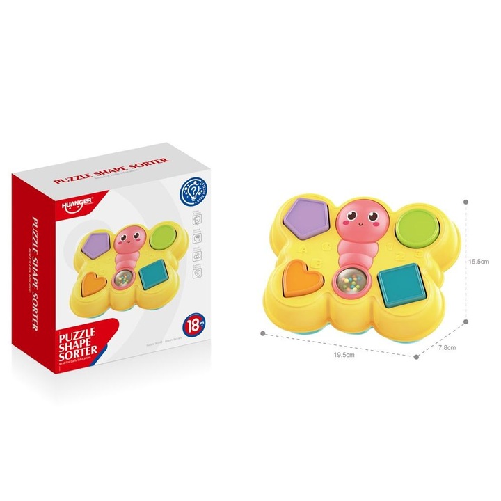 Игра за сортиране на форми за деца, Askato, Plastic, Multicolor