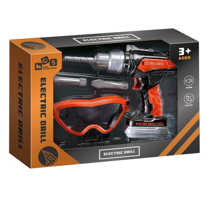 Бормашина с аксесоари Askato, 3+ години, Многоцветна