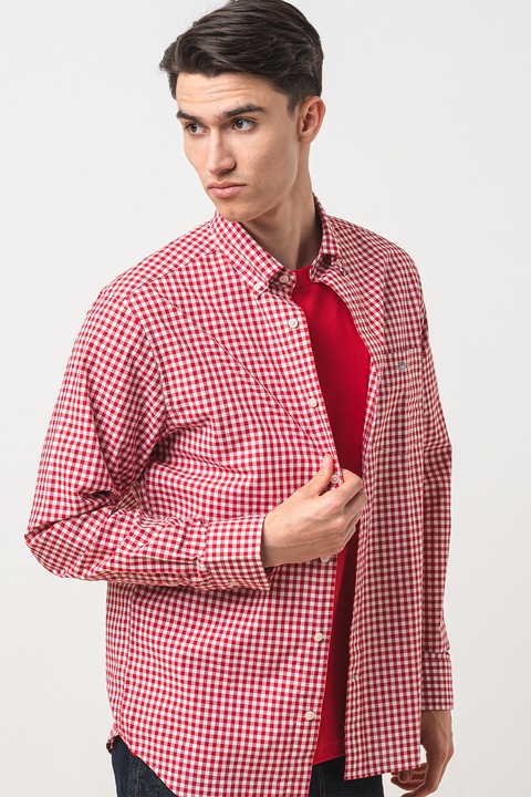 Gant, Pamuting mintával, Piros/Fehér/Koptatott piros