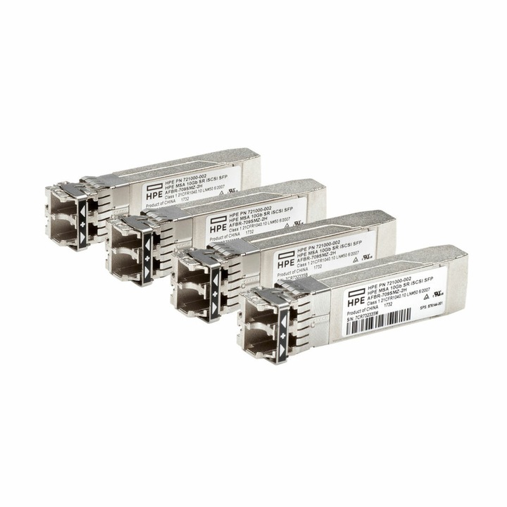 Set 4 bucati module optic SFP HPE, 850nm, 1000 Mbit/s
