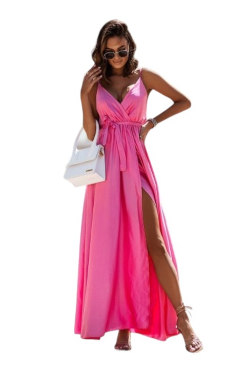 Koszorúslány ruha, rózsaszín vékony pántokkal, univerzális méret s/m/l