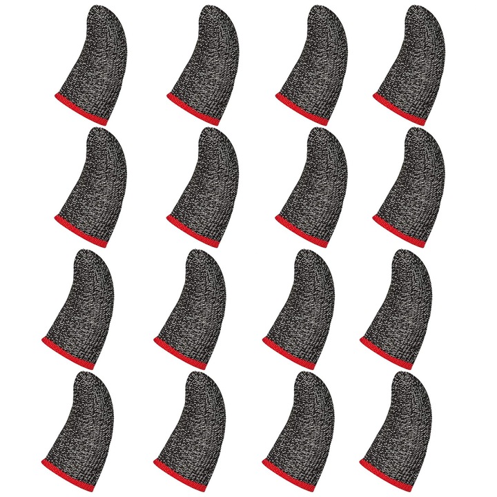 Set gaming 16 x manusi enkourakoko®, raspuns instant, fibra silver, pentru telefon sau tableta, Rosu