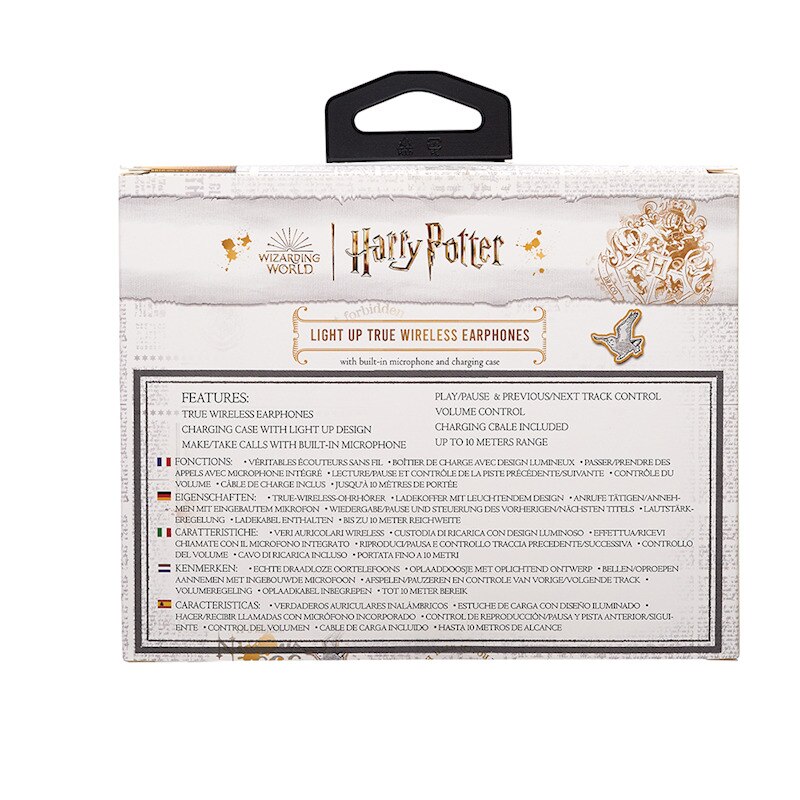 Casti TWS Lazer Built Harry Potter Hogwarts, alb, Bluetooth, microfon, 10m