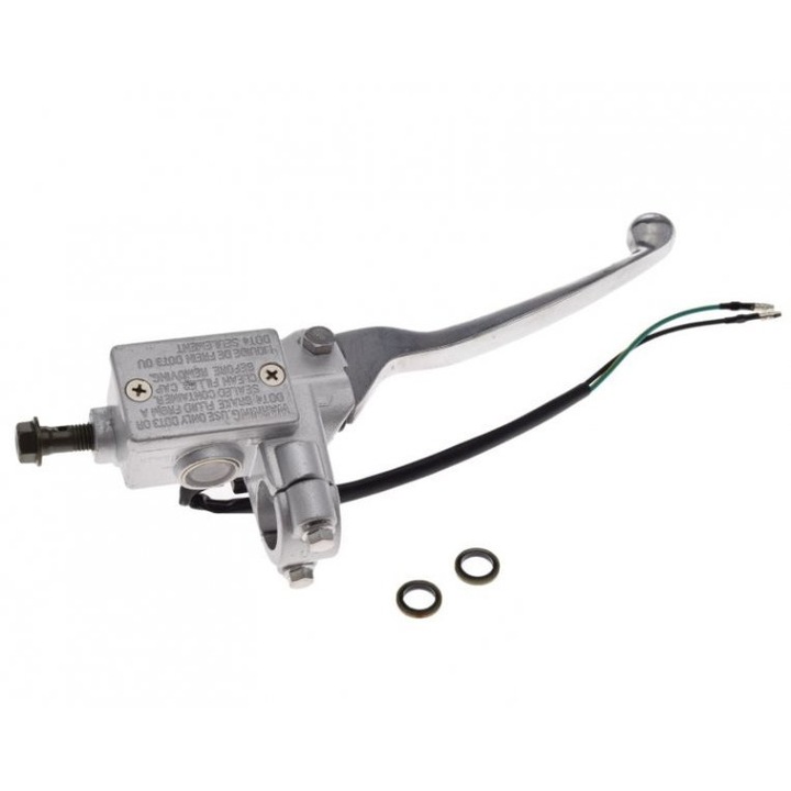 Хидравлична спирачна помпа с лост, За предна част, Кабелна резба М10, Сребрист