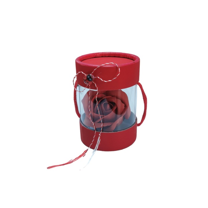 Martisor Red Soap Rose doboz 6 x 9 cm