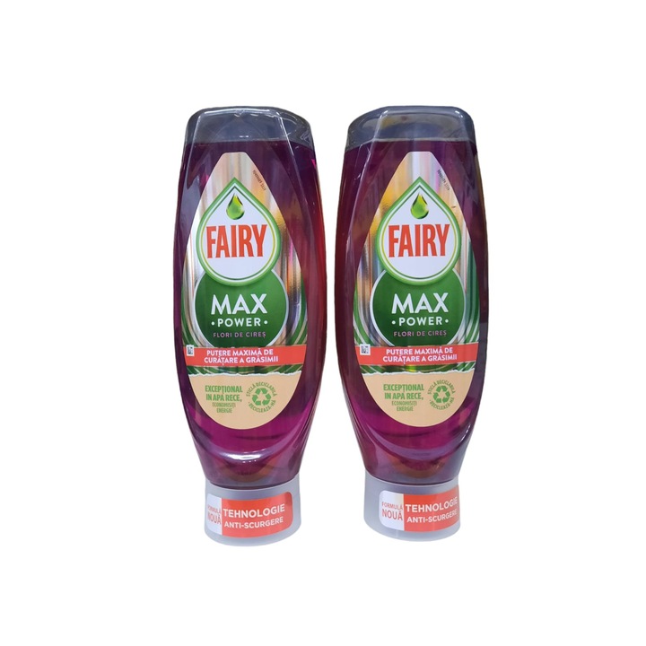 2x Fairy MaxPower Cherry Blossom mosogatószeres csomag, 650 ml